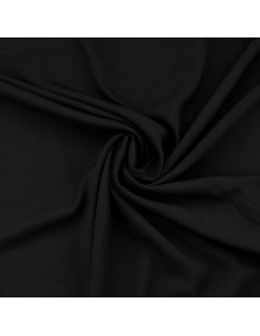 Viscose popeline stof - Zwart