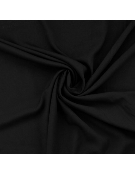 Viscose popeline stof - Zwart