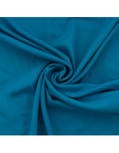 Viscose popeline stof - Petrolblauw