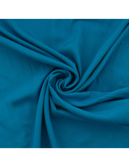 Viscose popeline stof - Petrolblauw
