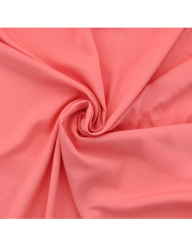 Viscose popeline stof - Koraal