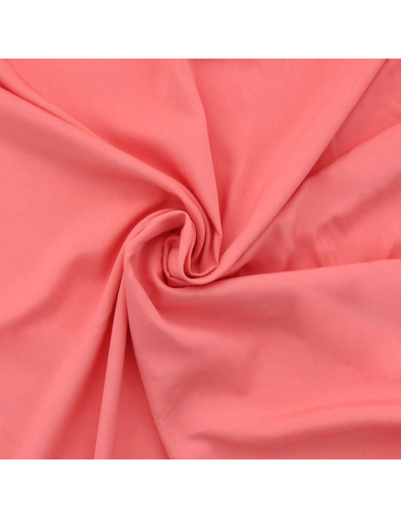 Viscose popeline stof - Koraal