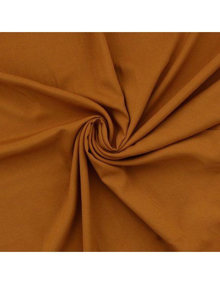 Viscose popeline stof - Donker oker