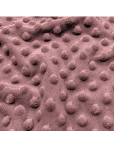 Minky stof met stippen - Mauve