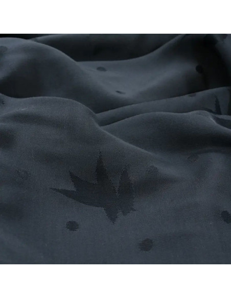 Viscose jacquard stof Streli Inktblauw - Églantine & Zoé