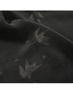 Viscose jacquard stof Streli Zwart - Églantine & Zoé