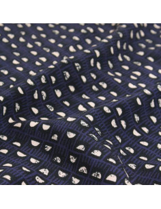 Viscose stof Dam Blauw Indigo - Églantine & Zoé