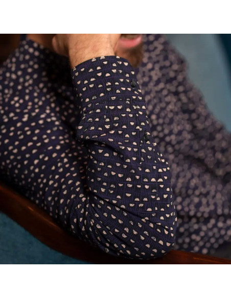 Viscose stof Dam Blauw Indigo - Églantine & Zoé