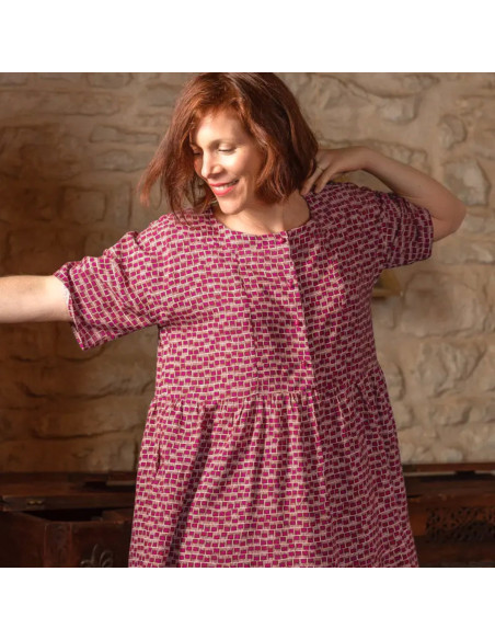 Viscose stof Dam Roze Magenta - Églantine & Zoé