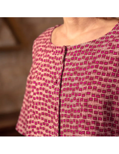Viscose stof Dam Roze Magenta - Églantine & Zoé