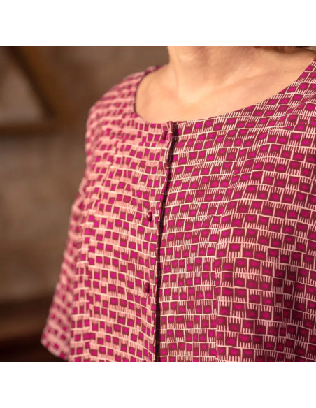 Viscose stof Dam Roze Magenta - Églantine & Zoé