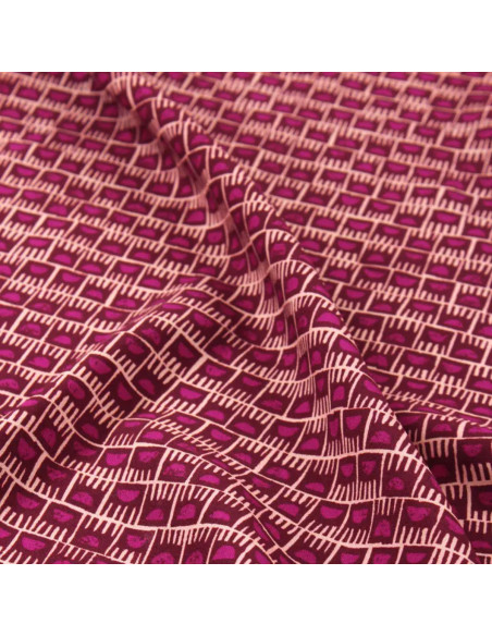 Viscose stof Dam Roze Magenta - Églantine & Zoé