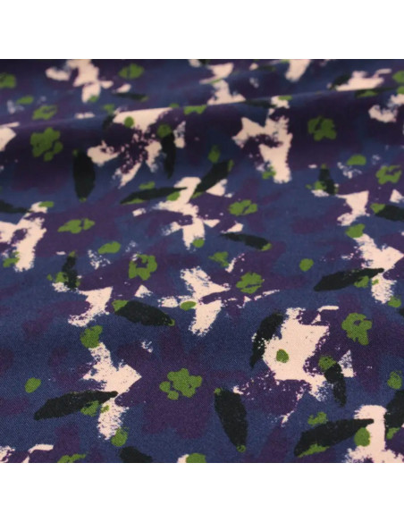 Viscose stof Edel Atlantisch Blauw - Églantine & Zoé