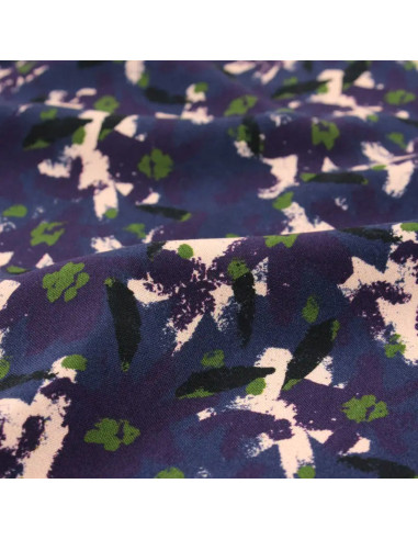 Viscose stof Edel Atlantisch Blauw - Églantine & Zoé
