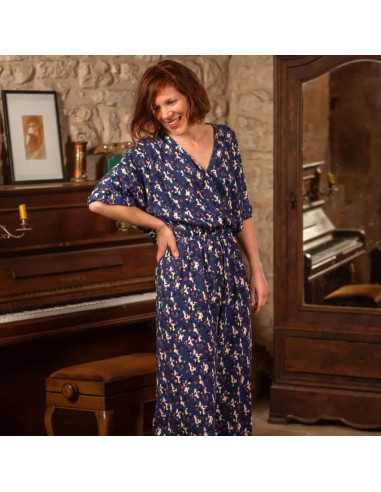 Viscose stof Edel Atlantisch Blauw - Églantine & Zoé