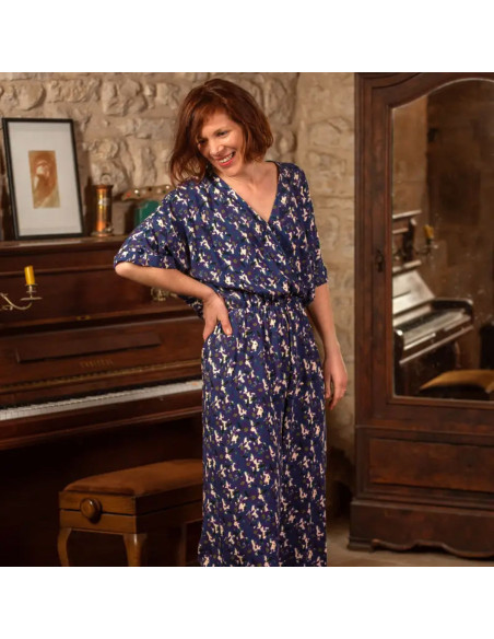 Viscose stof Edel Atlantisch Blauw - Églantine & Zoé