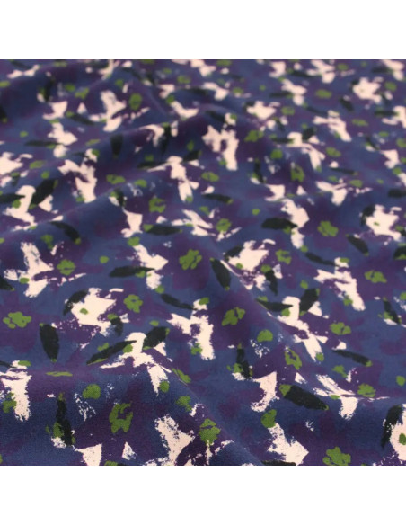 Viscose stof Edel Atlantisch Blauw - Églantine & Zoé