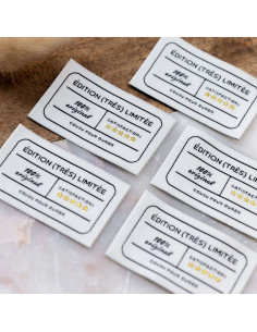Set van 5 naaibare labels - Zeer beperkte oplage