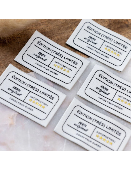Set van 5 naaibare labels - Zeer beperkte oplage