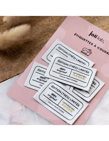 Set van 5 naaibare labels - Zeer beperkte oplage