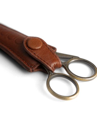Leren beschermhoes voor borduurscharen Muud Espoo - Rich Brown
