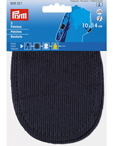 Elleboog- en kniestukken - Marineblauw fluweel