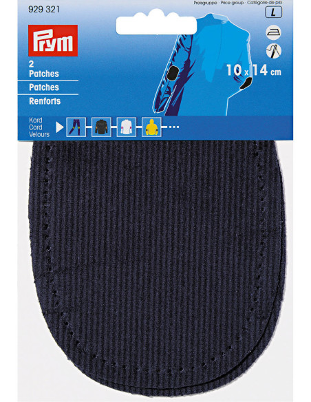 Elleboog- en kniestukken - Marineblauw fluweel