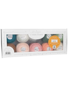 Doos met 10 bollen Scheepjes Candy Floss N°10 perlé katoen - Studio Manya