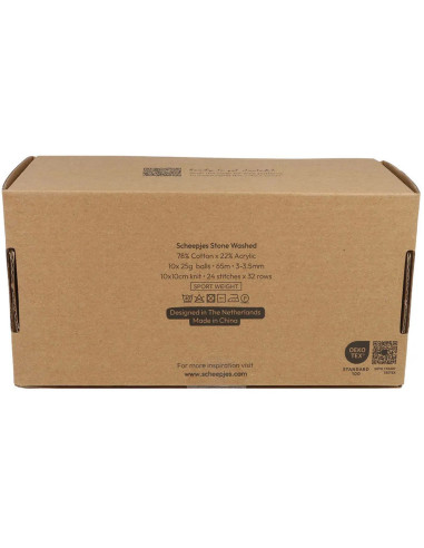 Set van 10 bollen Scheepjes Stone Washed Colour Pack - Intenties