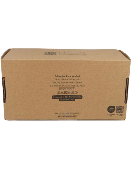 Set van 10 bollen Scheepjes Stone Washed Colour Pack - Intenties