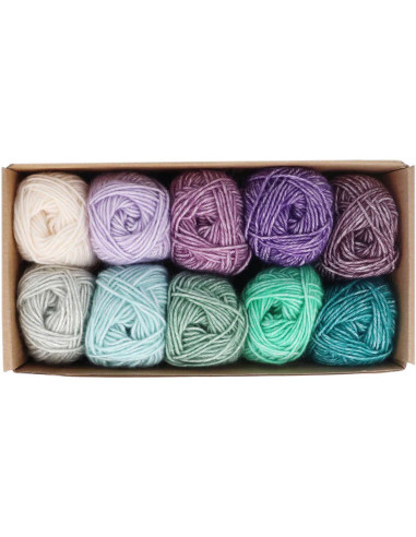 Set van 10 bollen Scheepjes Stone Washed Colour Pack - Chakras