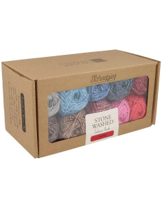 Set van 10 bollen Scheepjes Stone Washed Colour Pack - Aura 2