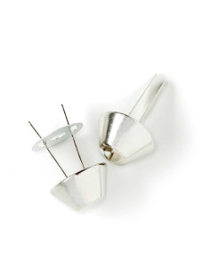 Set van 4 pootjes voor tassen 15 mm - Zilver 2