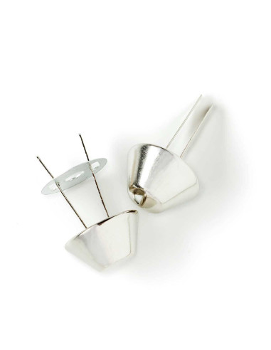 Set van 4 pootjes voor tassen 15 mm - Zilver