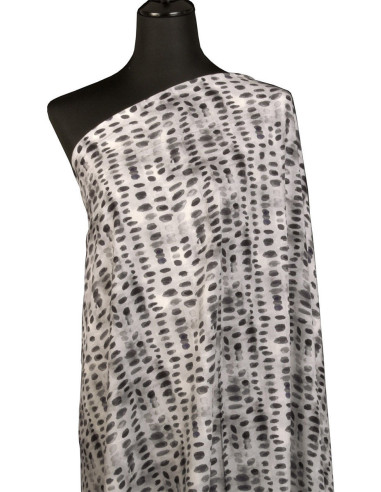 Viscose stof - Zwart-witte stippen