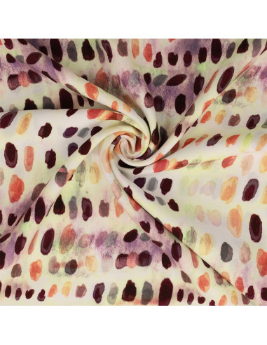 Viscose stof - Dotty oranje
