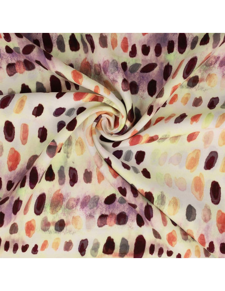 Viscose stof - Dotty oranje