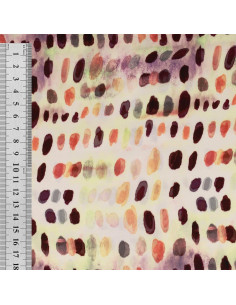 Viscose stof - Dotty oranje 2