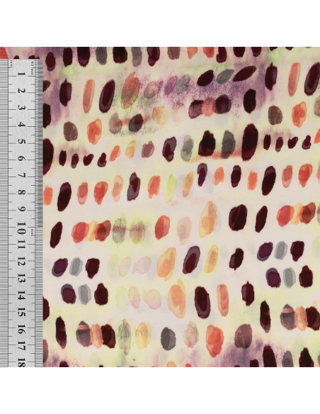Viscose stof - Dotty oranje