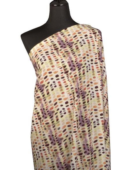 Viscose stof - Dotty oranje