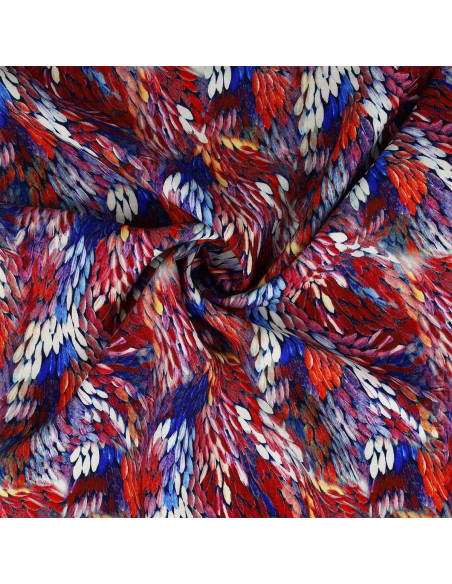 Viscose stof - Bergame rood