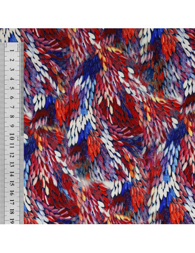 Viscose stof - Bergame rood
