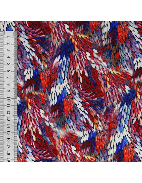 Viscose stof - Bergame rood