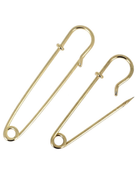 Kaart met 2 gouden kiltspelden Bohin