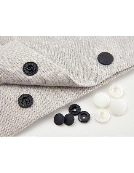 Drukknopen zonder tang 13 mm - Wit