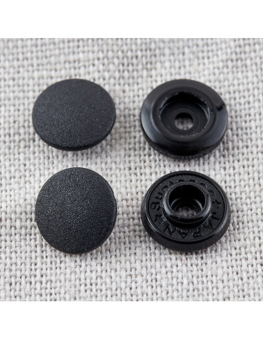 Drukknopen zonder tang 9 mm - Zwart
