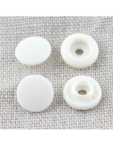 Drukknopen zonder tang 9 mm - Wit