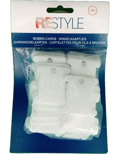 Set van 100 plastic kaarten voor borduurgarens Restyle