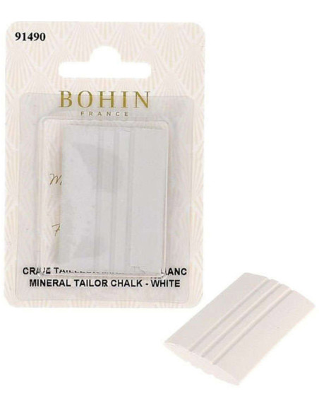 Witte minerale rechthoekige kleermakerskrijt Bohin