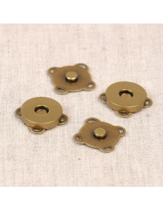 Set van 2 magnetische knopen 18 mm om te naaien - Brons